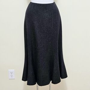 Lauren Ralph Lauren Mermaid Skirt Sz 4 Wool Herringbone Flare Academia Old Money